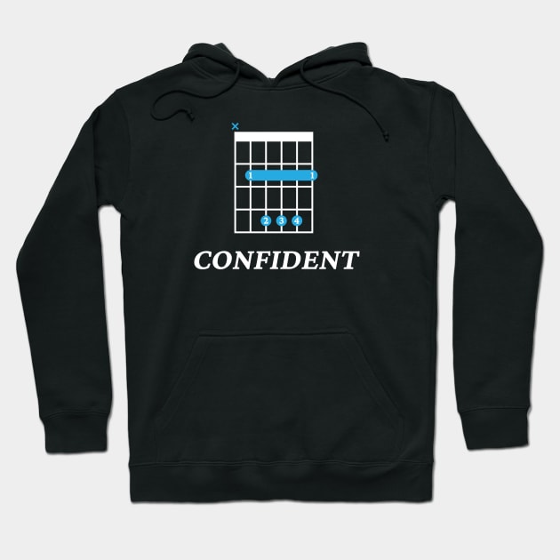 B Confident B Guitar Chord Tab Dark Theme Hoodie by nightsworthy